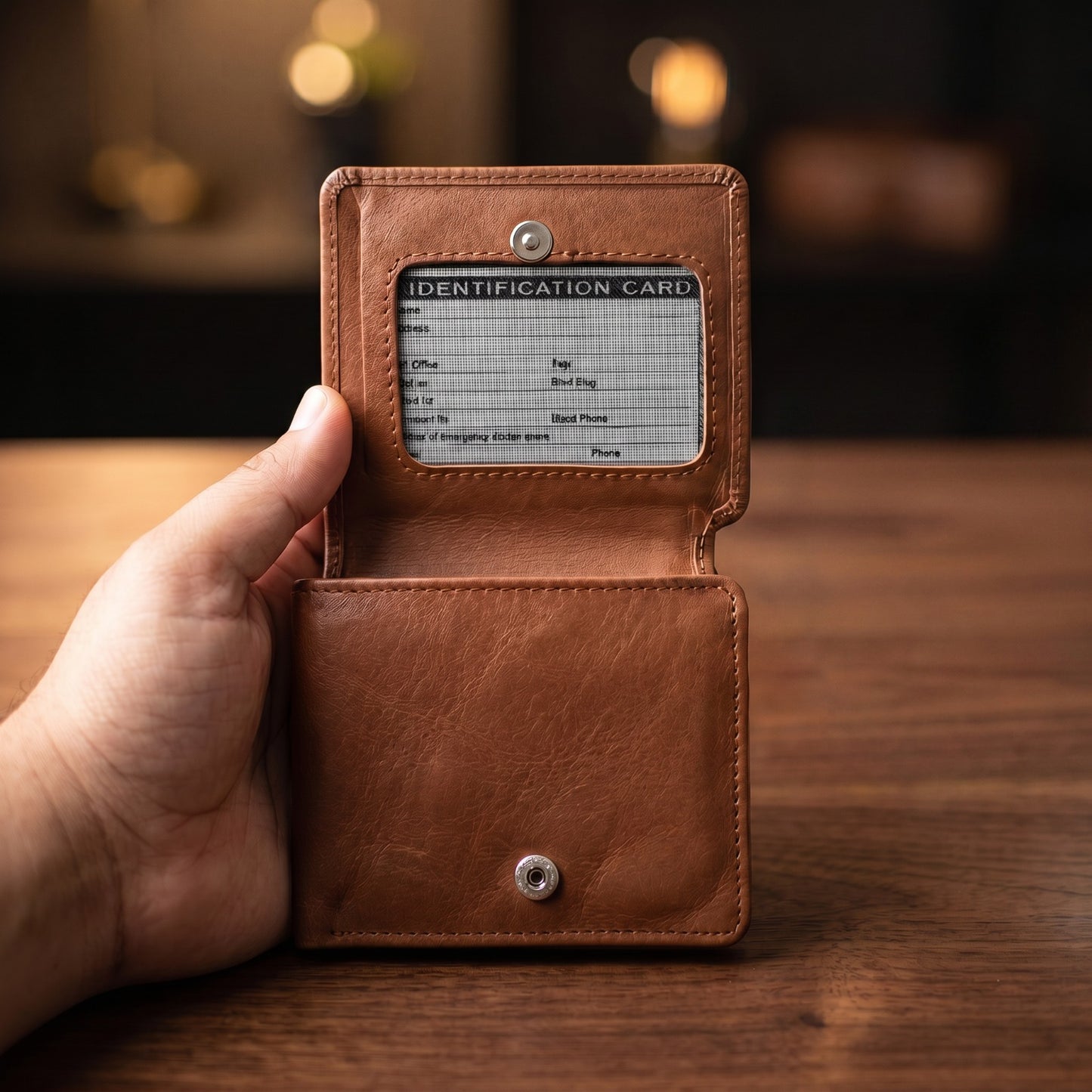 Elaafix Classic Tri-Fold Leather Wallet